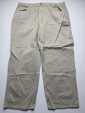 WRG Jeans Co Pants Mens 40x30 Beige Carpenter Relaxed Fit Denim Workwear Utility